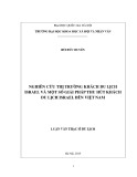 Luận văn Thạc sĩ Du lịch: Nghiên cứu thị trường khách du lịch Israel và một số giải pháp thu hút khách du lịch Israel đến Việt Nam