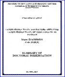 Summary of Doctoral Dissertation Economics: Labor productivity and factors affecting labor productivity in the Food industry in Vietnam