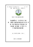 Luận án Tiến sĩ Dược học: Nghiên cứu xây dựng bộ tiêu chí đánh giá và xếp hạng Trung tâm kiểm nghiệm thuốc tuyến tỉnh/thành phố
