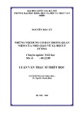 Luận văn Thạc sĩ Triết học: Những nội dung cơ bản trong quan niệm của Nho giáo về xã hội lý tưởng