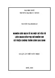 Luận án Tiến sĩ Y học: Nghiên cứu dịch tễ và một số yếu tố liên quan đến phụ nữ nhiễm HIV có triệu chứng trầm cảm sau sinh