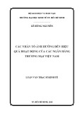 Luận văn Thạc sĩ Kinh tế: Các nhân tố ảnh hưởng đến hiệu quả hoạt động của các ngân hàng thương mại Việt Nam