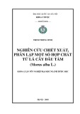 Khóa luận tốt nghiệp ngành Dược học: Nghiên cứu chiết xuất, phân lập một số thành phần hóa học của lá cây dâu tằm Morus alba L