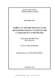 Luận văn Thạc sĩ Hoá học:  Nghiên cứu hấp phụ metylen xanh, phẩm đỏ ĐH 120 bằng vật liệu bã chè và thăm dò xử lý môi trường