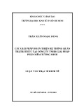 Luận văn Thạc sĩ Kinh tế: Các giải pháp hoàn thiện hệ thống quản trị tri thức tại Công ty TNHH giải pháp phần mềm Tường Minh