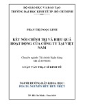 Luận văn Thạc sĩ Kinh tế: Kết nối chính trị và hiệu quả hoạt động của công ty tại Việt Nam