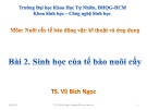 Bài giảng Nuôi cấy tế bào động vật – Kĩ thuật và ứng dụng – Bài 2: TS. Vũ Bích Ngọc (2019)