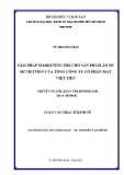 Luận văn Thạc sĩ Kinh tế: Giải pháp marketing mix cho sản phẩm áo sơ mi Viettien của Tổng Công ty cổ phần May Việt Tiến