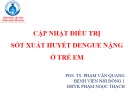 Bài giảng Cập nhật điều trị sốt xuất huyết Dengue nặng ở trẻ em