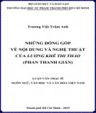 Luận văn Thạc sĩ Văn hóa và ngôn ngữ Việt Nam: Những đóng góp về nội dung và nghệ thuật của Lương Khê thi thảo (Phan Thanh Giản)