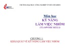 Bài giảng Kỹ năng làm việc nhóm: Chương 1 - Nguyễn Khánh Hoàng