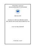 Luận văn Thạc sĩ Kinh tế: Đánh giá tác động đặc điểm hộ gia đình đến chi tiêu cho giáo dục hộ gia đình Việt Nam