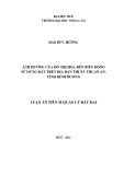 Luận án Tiến sĩ Quản lý đất đai: Ảnh hưởng của đô thị hóa đến biến động sử dụng đất trên địa bàn thị xã Thuận An, tỉnh Bình Dương