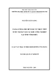 Luận văn Thạc sĩ Quản lý kinh tế: Tăng cường thu hút đầu tư trực tiếp nước ngoài vào các khu công nghiệp tại tỉnh Vĩnh Phúc