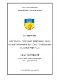 Luận văn Thạc sĩ Quản trị kinh doanh: Một số giải pháp hoàn thiện hoạt động marketing online tại Công ty Mitsubishi Electric Việt Nam