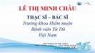 Bài giảng Chương trình mang thai hộ tại Bệnh viện Từ Dũ - ThS. BS. Lê Thị Minh Châu