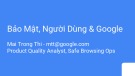 Bài giảng Bảo mật, người dùng và Google