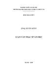 Luận văn Thạc sĩ Văn học: Phong cách thơ Anh Thơ