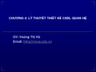 Bài giảng Cơ sở dữ liệu: Chương 4 - Hoàng Thị Hà