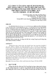 Lựa chọn và ứng dụng một số test đánh giá thực trạng thể lực chuyên môn cho nam VĐV đội tuyển điền kinh chạy 100m trường trung học phổ thông Chuyên Năng khiếu TDTT Nguyễn Thị Định - Tp. Hồ Chí Minh