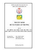 Đề tài nghiên cứu khoa học cấp trường: Mô phỏng dao động xoắn hệ trục tàu thủy trên cơ sở ứng dụng phần mềm labview