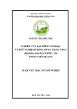 Luận văn Thạc sĩ Lâm nghiệp: Nghiên cứu đặc điểm lâm học và thử nghiệm trồng rừng Kháo vàng (Machilus bonii Lecomte) tại tỉnh Tuyên Quang