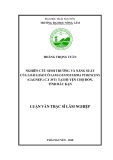 Luận văn Thạc sĩ Lâm nghiệp: Nghiên cứu sinh trưởng và năng suất của loài Giảo cổ lam (Gynostemma pubescens (Gagnep.) C.Y.Wu) tại huyện Chợ Đồn, tỉnh Bắc Kạn