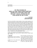 Các tiêu chí đánh giá năng lực cạnh tranh doanh nghiệp may (Nghiên cứu có đối sánh Trung tâm Sản xuất - Dịch vụ, trực thuộc Trường Đại học Công nghiệp Dệt May Hà Nội)