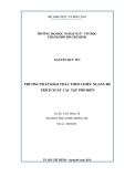 Luận văn Thạc sĩ Công nghệ thông tin: Phương pháp khai thác theo chiều ngang để trích xuất các tập phổ biến