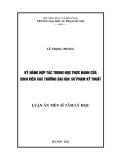 Luận án Tiến sĩ Tâm lý học: Kỹ năng hợp tác trong học thực hành của sinh viên các trường đại học sư phạm kỹ thuật