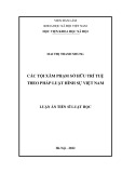 Luận án Tiến sĩ Luật học: Các tội xâm phạm sở hữu trí tuệ theo pháp luật hình sự Việt Nam