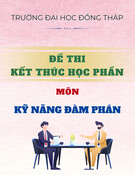 Đề thi kết thúc học phần học kì 1 môn Kỹ thuật đàm phán năm 2020-2021 có đáp án - Trường ĐH Đồng Tháp