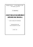 Luận văn Thạc sĩ Văn hóa học: Lễ hội Tết Độc Lập của người Mông ở huyện Mộc Châu, tỉnh Sơn La