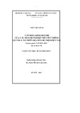 Luận văn Thạc sĩ Văn hóa học: Văn hóa kinh doanh của các doanh nghiệp truyền thông quảng cáo trên địa bàn Hà Nội hiện nay