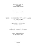 Luận văn Thạc sĩ Toán học: Không gian metric suy rộng Baire và ứng dụng