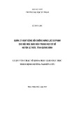 Luận văn Thạc sĩ Quản lý giáo dục: Quản lý hoạt động bồi dưỡng năng lực sư phạm cho đội ngũ giáo viên trung học cơ sở huyện Lệ Thủy, tỉnh Quảng Bình