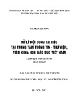 Luận văn Thạc sĩ Khoa học Thư viện: Xử lý nội dung tài liệu tại Trung tâm Thông tin - Thư viện Viện Khoa học Giáo dục Việt Nam