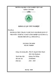 Khoá luận tốt nghiệp Lâm sinh: Đánh giá thực trạng và đề xuất giải pháp quản lý nhà nước về rừng và đất lâm nghiệp tại xã Hua La, thành phố Sơn La, tỉnh Sơn La