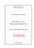 Luận văn Thạc sĩ Kinh tế phát triển: Phát triển cây sắn trên địa bàn tỉnh Kon Tum
