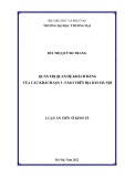 Luận án Tiến sĩ Kinh tế: Quản trị quan hệ khách hàng của các khách sạn 3-5 sao trên địa bàn Hà Nội
