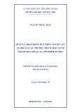 Luận văn Thạc sĩ Quản lý giáo dục: Quản lý hoạt động huy động nguồn lực xã hội tại các trường trung học cơ sở thành phố Thuận An, tỉnh Bình Dương