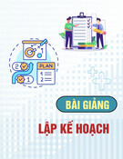 Bài giảng Lập kế hoạch - Nguyễn Đức Tiến