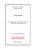 Luận văn Thạc sĩ Kinh tế: Phát triển kinh tế nông nghiệp huyện Tiên Phước, Tỉnh Quảng Nam