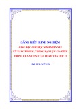 Sáng kiến kinh nghiệm THPT: Giáo dục cho học sinh miền núi kỹ năng phòng, chống bạo lực gia đình thông qua một số tác phẩm Văn học 12