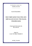 Tóm tắt luận văn Thạc sĩ kinh tế: Phát triển kinh tế hộ nông dân trên địa bàn huyện Vĩnh Thạnh tỉnh Bình Định