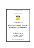 Luận văn Thạc sĩ Kỹ thuật điện: Phân tích vận hành hệ thống điện năng lượng mặt trời nối lưới