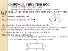 Bài giảng Thủy lực - Chương 2: Thủy tĩnh học