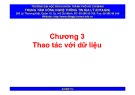 Bài giảng ArcGIS cơ bản (ArcGIS 9.x) - Chương 3: Thao tác với dữ liệu