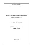 Summary of Ph.D thesis: The impact of exports on economic growth in Khanh Hoa province