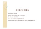 Bài giảng Khí cụ điện: Chương 0 - TS. Nguyễn Văn Ánh